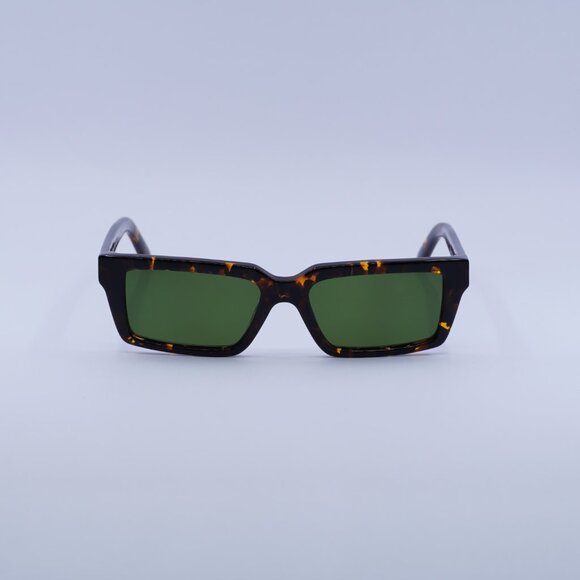 ?️New Off-White OERI13A WARREN 6055 Sunglasses - Havana Frame, Green Lenses main image 4